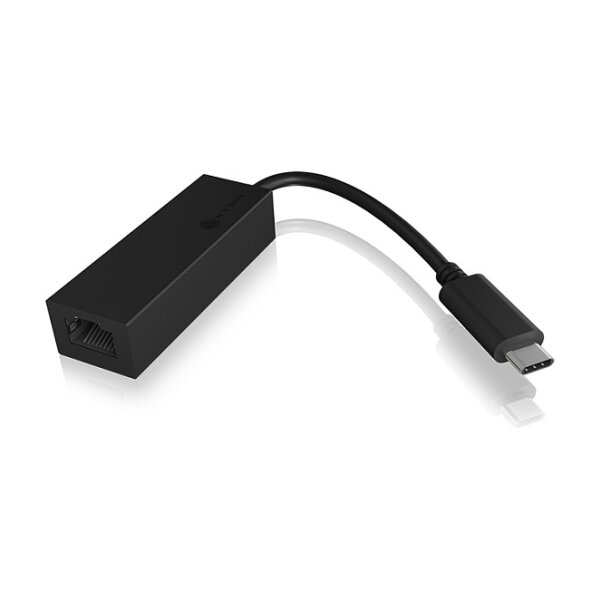 ICY BOX IB-LAN100-C3 USB-C > Gigabit LAN (ST-BU) Adapter Schwarz