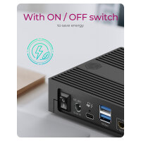 D Dockingtation 4xUSB-A/2xUSB-C/2xHDMI/DisplayPort ICY BOX Black