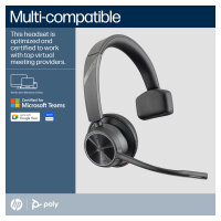 HP Poly BT Headset Voyager 4310 UC Mono USB-C Teams mit Stand