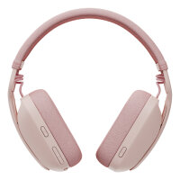 Logitech Zone Vibe 100 Headset full size Bluetooth wireless rose