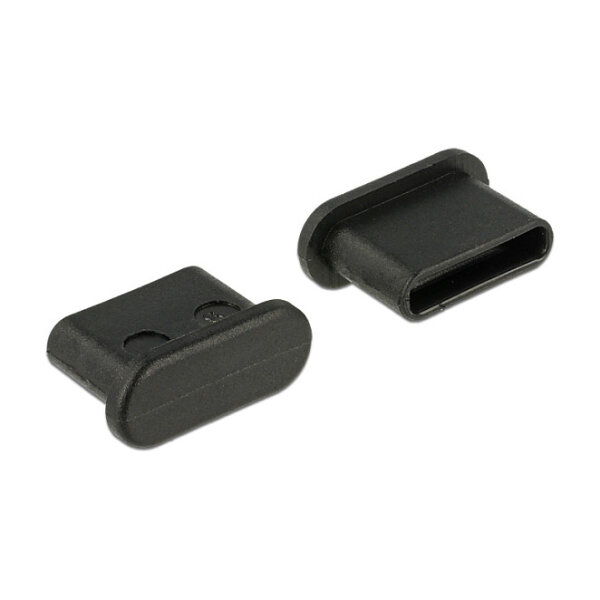 DeLock Staubschutz für USB-C Buchse ohne Griff 10-Pack Schwarz