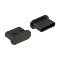 DeLock Staubschutz für USB-C Buchse ohne Griff 10-Pack Schwarz