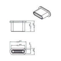 DeLock Staubschutz für USB-C Buchse ohne Griff 10-Pack Schwarz