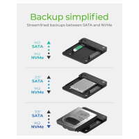ICY BOX Dockingstation 6.4cm (2.5) & SATA & M.2 NVMe - USB 3.2