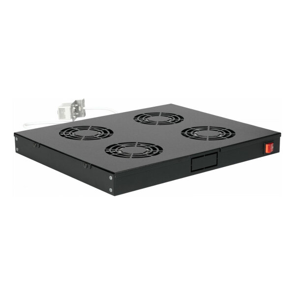 Equip Lüftermodul 19" für Serverschränke. 4xLüfter RAL9005