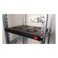 Equip Lüftermodul 19" für Serverschränke. 4xLüfter RAL9005