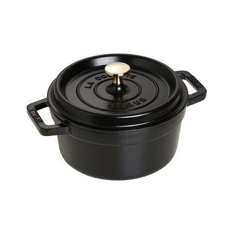Staub La Cocotte 20cm rund. schwarz. Gusseisen