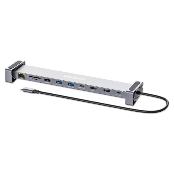 MANHATTAN 10-in-1 4K USB-C PD Dockingstation 2xHDMI