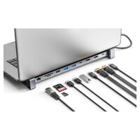 MANHATTAN 10-in-1 4K USB-C PD Dockingstation 2xHDMI