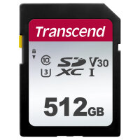 CARD Card 512GB Transcend SDXC SDC300S 100/55 MB/s