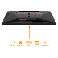 AOC Gaming Q27G4SRU - 27 Zoll QHD, 300 Hz, 1 ms, HDR400 2560x1440, 2x HDMI 2.1, DisplaPort 1.4, USB Hub schwarz-rot