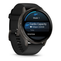 Garmin Venu 4 45mm Silikon-Armb. schwarz/schiefergr
