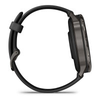 Garmin Venu 4 45mm Silikon-Armb. schwarz/schiefergr