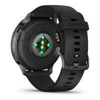 Garmin Venu 4 45mm Silikon-Armb. schwarz/schiefergr