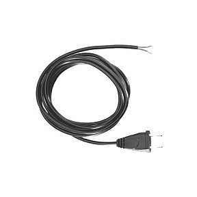 BACHMANN Zuleitung 2x0.75 2m schwarz H03VVH2-F Eurostecker unverpackt