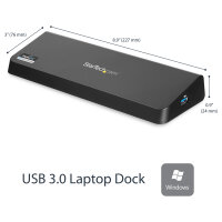 D StarTech USB3 4K LAPTOP DOCKING STATION