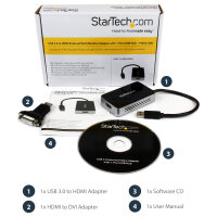 D StarTech USB 3 TO HDMI W/ USB HUB