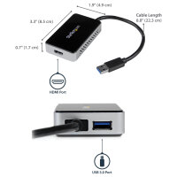 D StarTech USB 3 TO HDMI W/ USB HUB