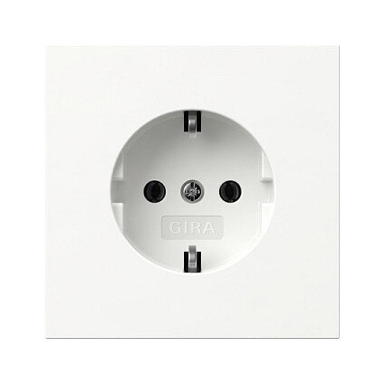 GIRA 418870 SCHUKO-Steckd. Flächenschalter Reinweiß