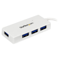 StarTech WHITE 4 PORT MINI USB 3.0 HUB
