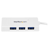 StarTech WHITE 4 PORT MINI USB 3.0 HUB