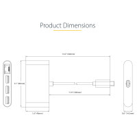 StarTech 3-PORT USB-C HUB WITH GIGABIT