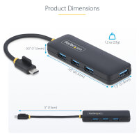 StarTech 4-PORT USB-C HUB 5GBPS PORTABLE