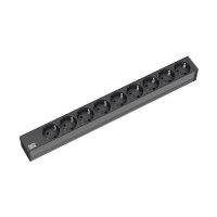 BACHMANN 48,26cm 19Zoll Steckdosenleiste 9fach ohne...