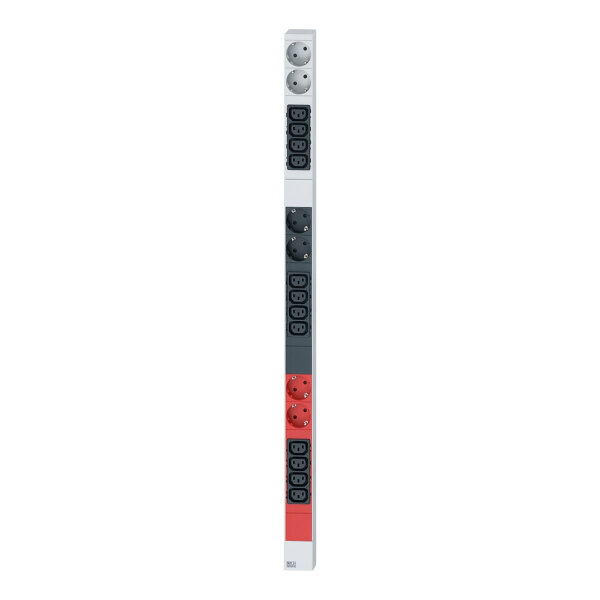 BACHMANN IT PDU ALU 0HE 12x C13 6x Schutzkontakt 3x 16A CEE rot