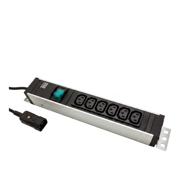 BACHMANN Kaltgertesteckdosenleiste 6x C13 Buchse C14 Stecker