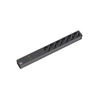 BACHMANN 48,26cm 19Zoll Steckdosenleiste 6-fach mit GVS...