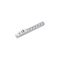BACHMANN 48,26cm 19Zoll Steckdosenleiste 6xSchutzkontakt 1x Leitungsschutzschalter 2m