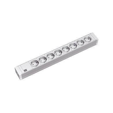 BACHMANN 48,26cm 19Zoll PVC 8xSchutzkontakt 2,0m Schutzkontaktstecker