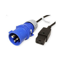 BACHMANN Kabel Stecker IEC60309-Blau - Kupplung C19 3m...