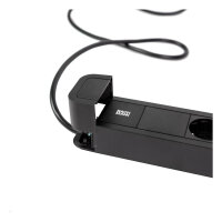BACHMANN PRIMO2 Steckdosenleiste 6x Schutzkontakt Aluminium schwarz 2m