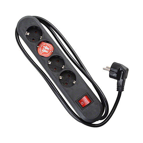 BACHMANN SMART Steckdosenleiste 4x Schutzkontakt Schalter schwarz 1,5m