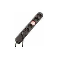 BACHMANN SMART Steckdosenleiste 6x Schutzkontakt schwarz 5m