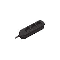 BACHMANN SMART Steckdosenleiste 3x Schutzkontakt geschraubt schwarz 1,5m