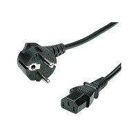 BACHMANN Netzkabel gerade IEC-Buchse schwarz 0,5m