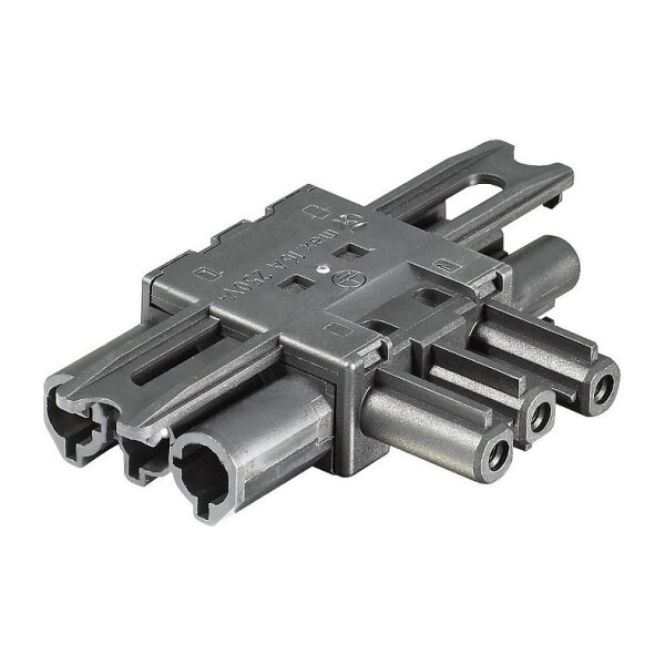 BACHMANN Verteilerblock WIELAND GST18 1xIn/2xOut flach schwarz