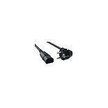 BACHMANN Netzkabel Schutzkontakt Kaltgerte C13 schwarz 0,5m