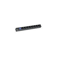 BACHMANN BN0500 48,26cm 19Zoll 1HE 8x Schutzkontakt Leistungsmessung Schutzkontakt-Anschluss