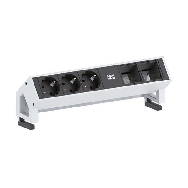 BACHMANN DESK2 3x Schutzkontakt 2x ABD GST18 weiss