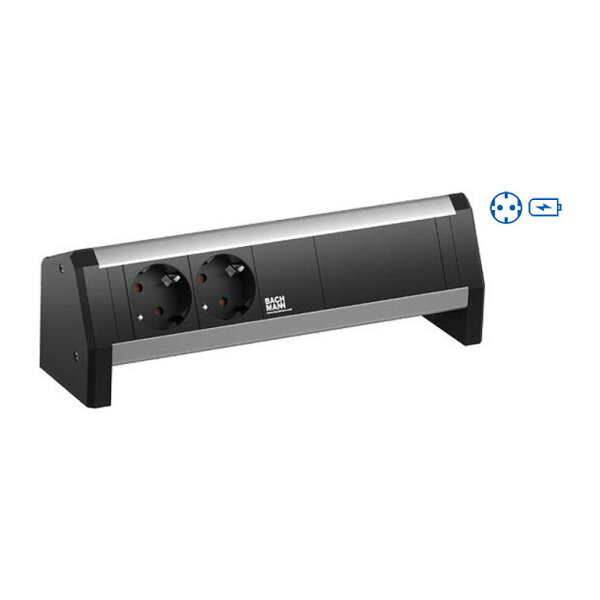 BACHMANN DESK 2xSchutzkontakt 1xUSB A&C USB Charger 22W Charger GST18