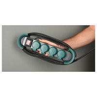 BACHMANN HOOK Outdoor 4x Schutzkontakt Kunststoff mit Schalter und Klappdeckeln IP44 4m