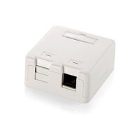 Equip Aufputzdose 2x Keystone Jack mit Abdeckung Premium ws