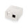 Equip Aufputzdose 2x Keystone Jack mit Abdeckung Premium ws