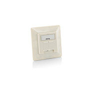 Equip Aufputz Frontplatte Cat6A 2x RJ45 RAL 9010...