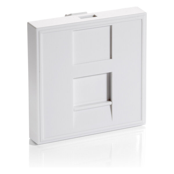 Equip Unterputzdose Einsatz French 1 Keystone 45x45 RAL9010 Polybeutel