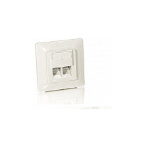 Equip Unterputzdose +Frontplatte 2xRJ45 Cat5e 45° RAL 1013